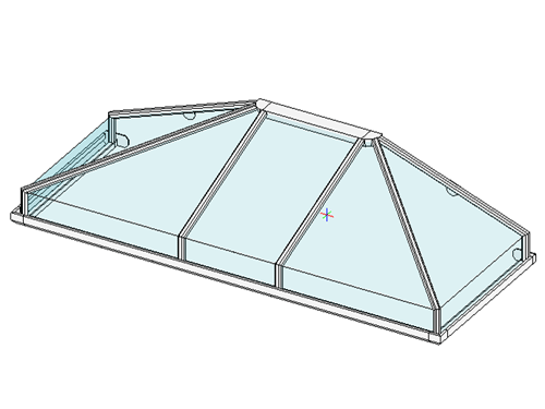 Aluminiumvordach Madrid2 schematisch