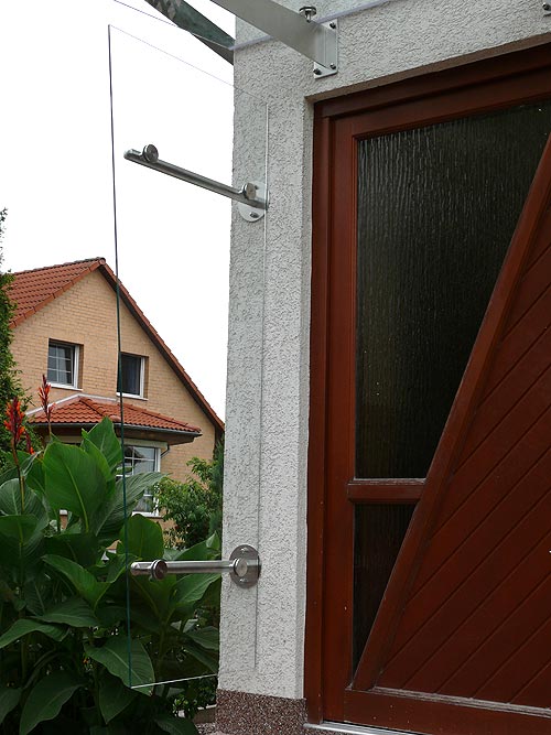 Edelstahl Glas-Seitenwand