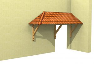 Holzvordach Sonderkonstruktion 3-D Ansicht