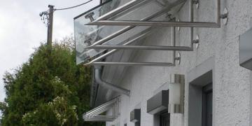 Edelstahlvordach Rom