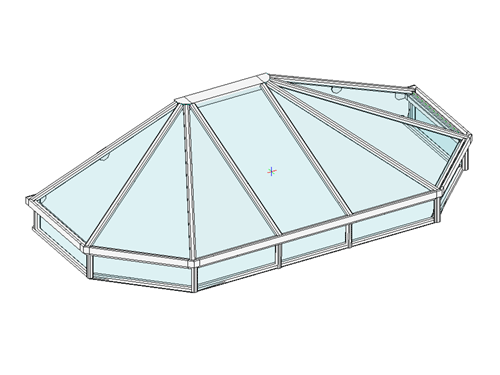 Aluminiumvordach Athen3 schematisch