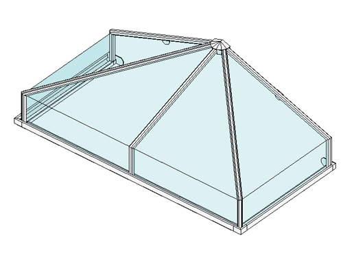 Aluminiumvordach Madrid1 schematisch