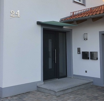 Edelstahlvorach Paderborn / Glasvordach Dura 