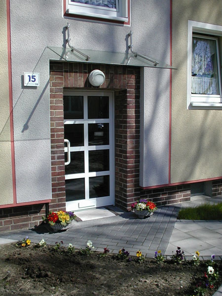Edelstahlvordach Kiel