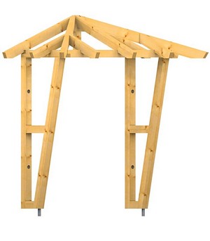 Holzvordach Odenwald Typ 1 22°