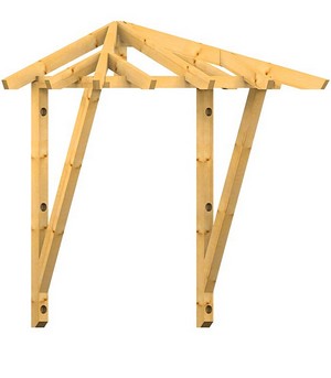 Holzvordach Odenwald Typ 1 22°