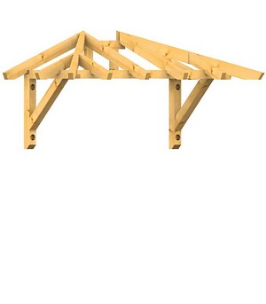 Holzvordach Odenwald Typ 2 22°