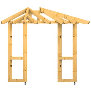 Holzvordach Odenwald Typ 2 22°