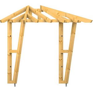 Holzvordach Odenwald Typ 2 22°