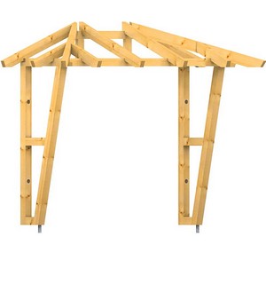Holzvordach Odenwald Typ 3 22°