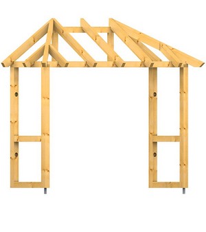 Holzvordach Odenwald Typ 4 34°