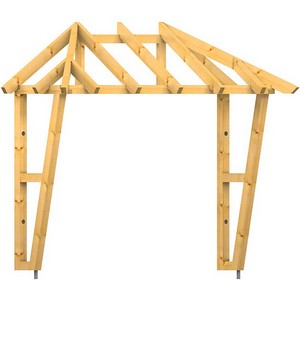 Holzvordach Odenwald Typ 4 34°