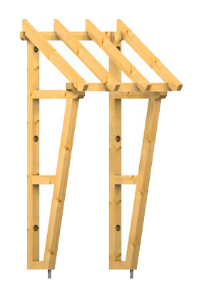 Holzvordach Pfälzerwald 34°