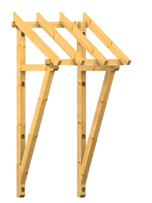 Holzvordach Pfälzerwald 34°
