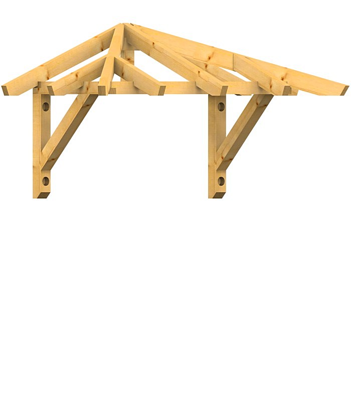 Holzvordach Odenwald Typ1 22°