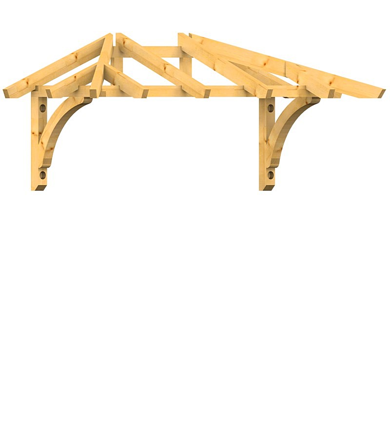 Zeichnung Holzvordach Odenwald Typ3 22°