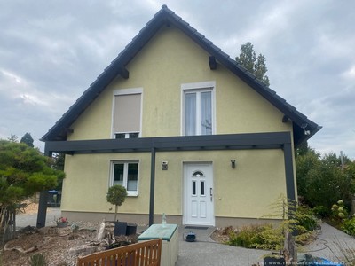 Terrassendach Cubic-Line als Eingangsüberdachung in Brieselang 3