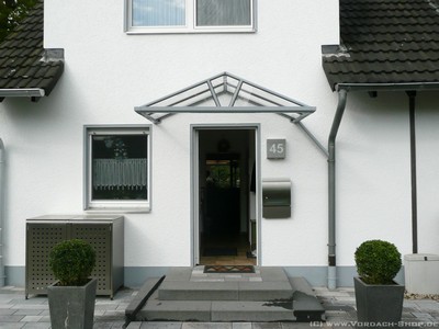 Aluminiumvordach Rom grau 1