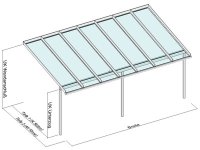 Terrassendach Elegant-Line schematisch